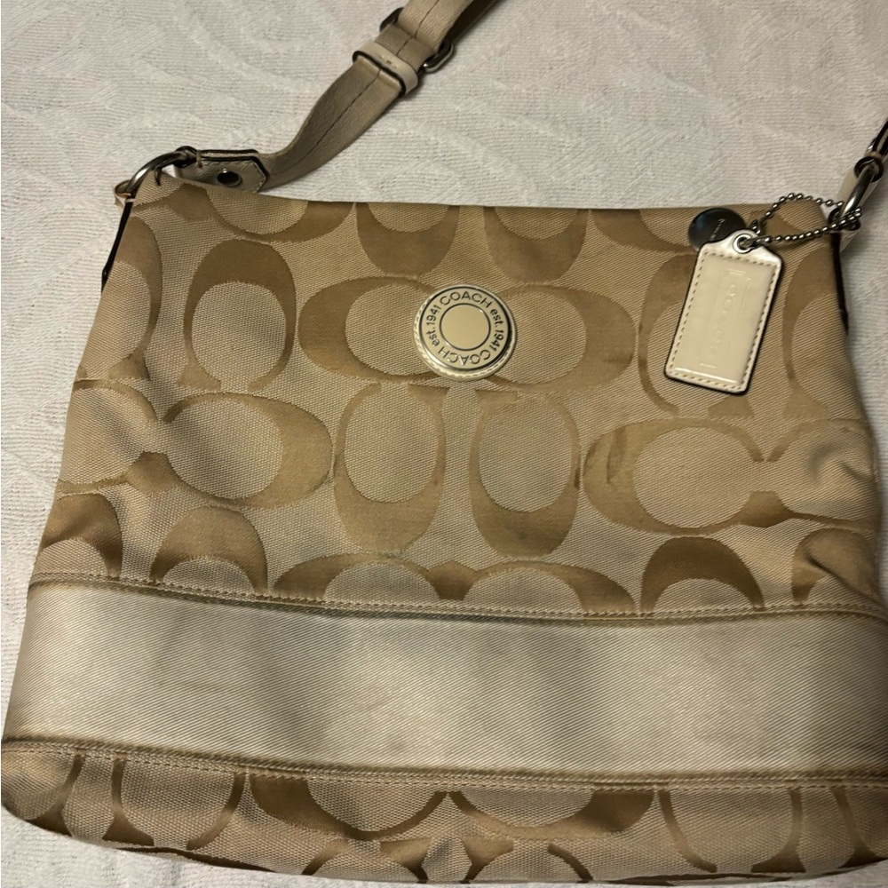 Fabric Coach 2 section purse
